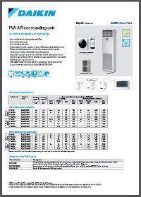 Daikin Sky Air FVA-A R32 samostojeca klima 2019 tehnični podatki