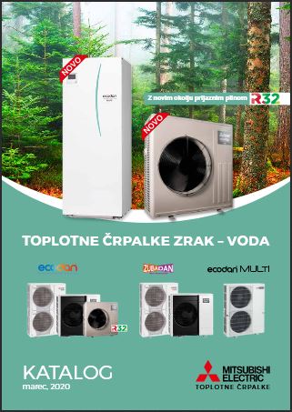 Katalog Mitsubishi Ecodan Zubadan toplotne črpalke 2020